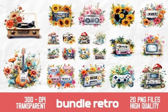 Download Old School Retro Design Bundle - Premium Resources