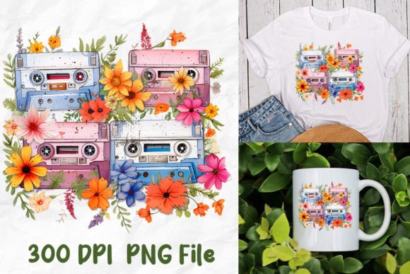 Download Old School Rainbow Cassette Wild Flower - Premium Bundle